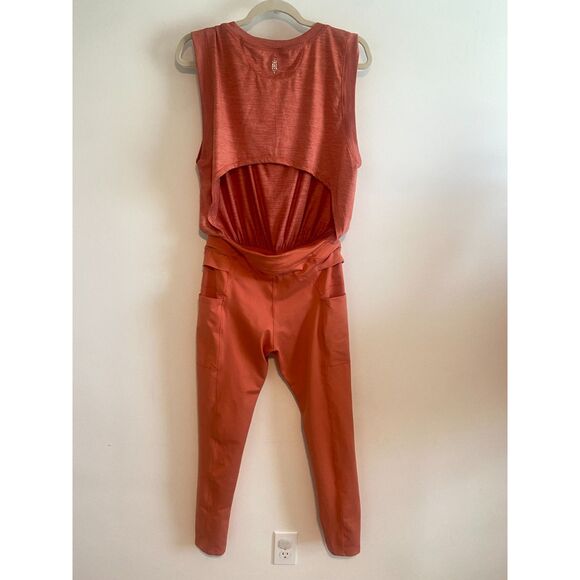 FP Free People Movement Jumpsuit "Off to the Races" in Apricot MEDIUM - Picture 6 of 7